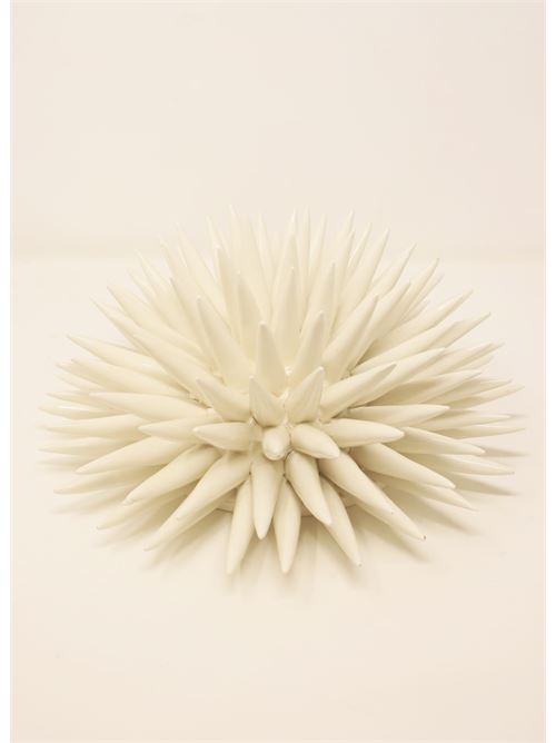 riccio bianco decorativo in ceramica L'Oasi ceramiche | RICCIOMAXBIANCO